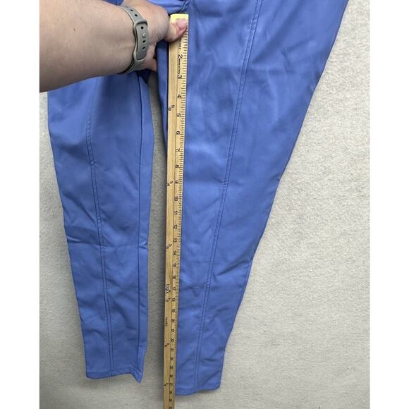 Pretty Little Thing Pants Womens‎ Size 6 Faux Leather Cornflower Blue - Picture 6 of 11